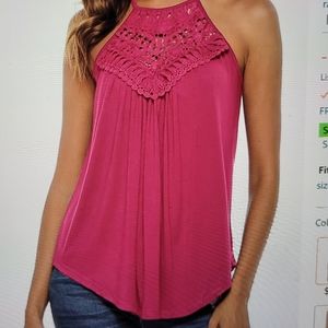 HP🥳 Halter Tank Spaghetti Strap Lace Top